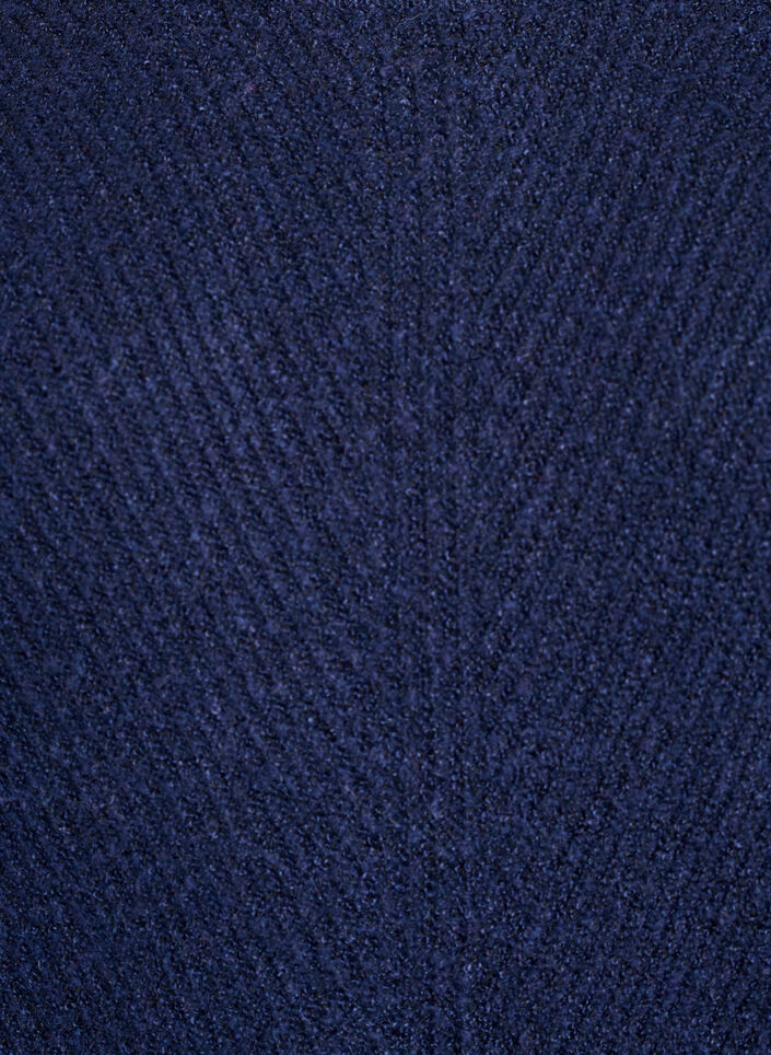 Strikkegenser med diagonalt m&oslash;nster og raglanermer, Bl&aring;, Packshot image number 2