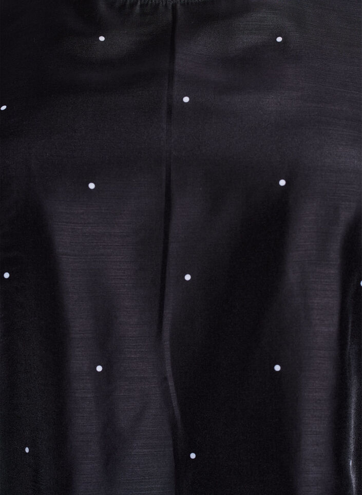 Festbluse i organza-uttrykk med prikker, Svart, Packshot image number 2
