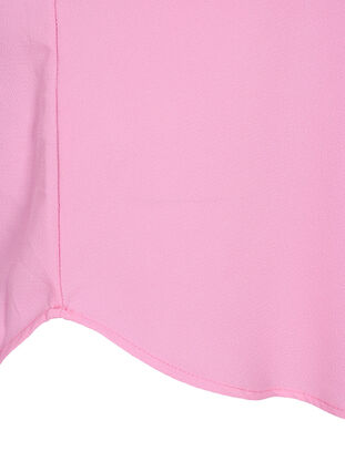 Bluse med korte ermer og rund hals, Rosebloom, Packshot image number 3