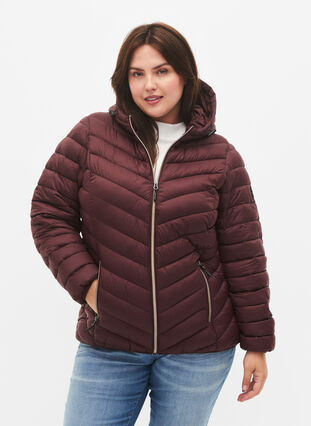 Lettvektsjakke med hette, Fudge, Model image number 0