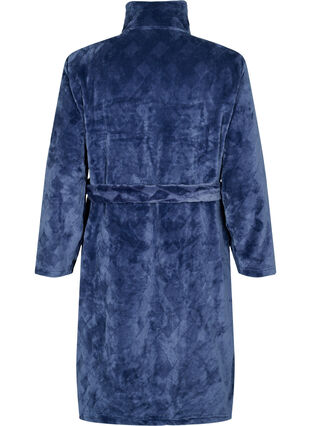 Morgenkåpe med glidelås og lommer, Peacoat, Packshot image number 1