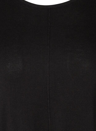 Strikkegenser med a-form, Black, Packshot image number 2