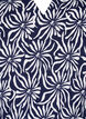 Bluse med V-hals og blomstertrykk, White Blue Flower, Packshot image number 2