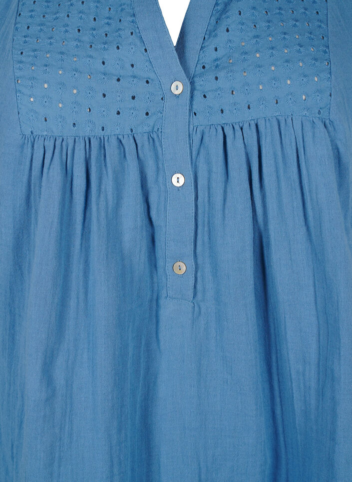 Tunika i bomull med engelsk broderi, Riverside, Packshot image number 2