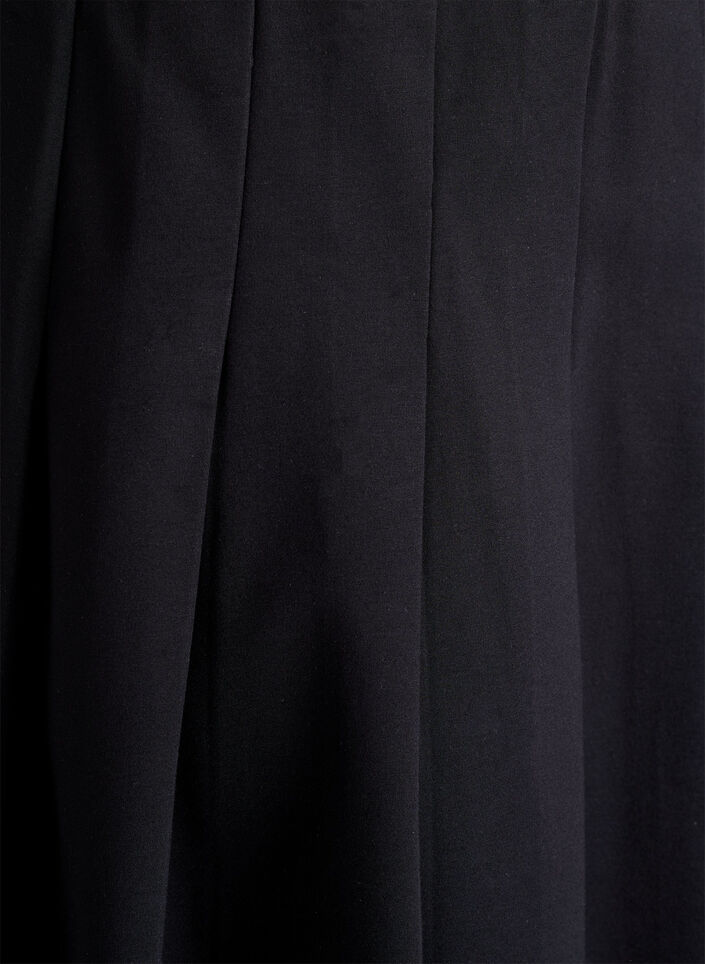 Kort plissert skjørt med elastisk midje, Black, Packshot