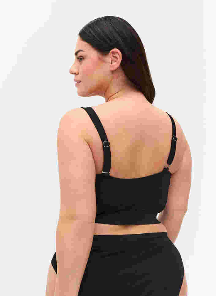 Bikinitopp med one-shoulder, Black, Model