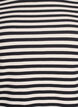 T-shirt med striper og ribbestrikket struktur, Svart, Packshot image number 2