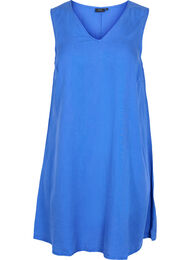 Spencerkjole med V-hals, Dazzling Blue