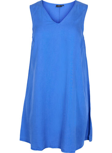 Spencerkjole med V-hals, Dazzling Blue, Packshot image number 0