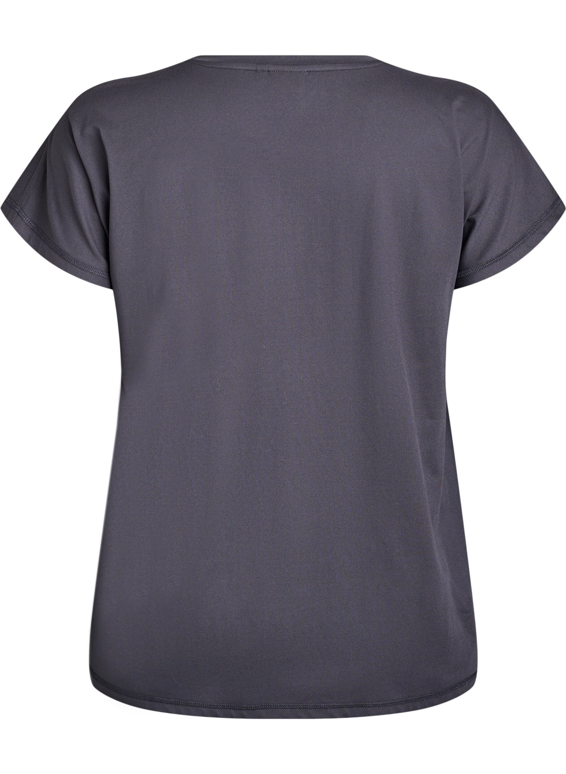ZizziEnsfarget trenings-T-skjorte, Gr&aring;, Packshot image number 1
