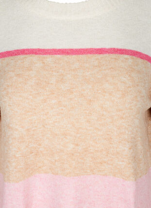 Stripete strikkegenser med rund hals, Sandshell Comb., Packshot image number 2