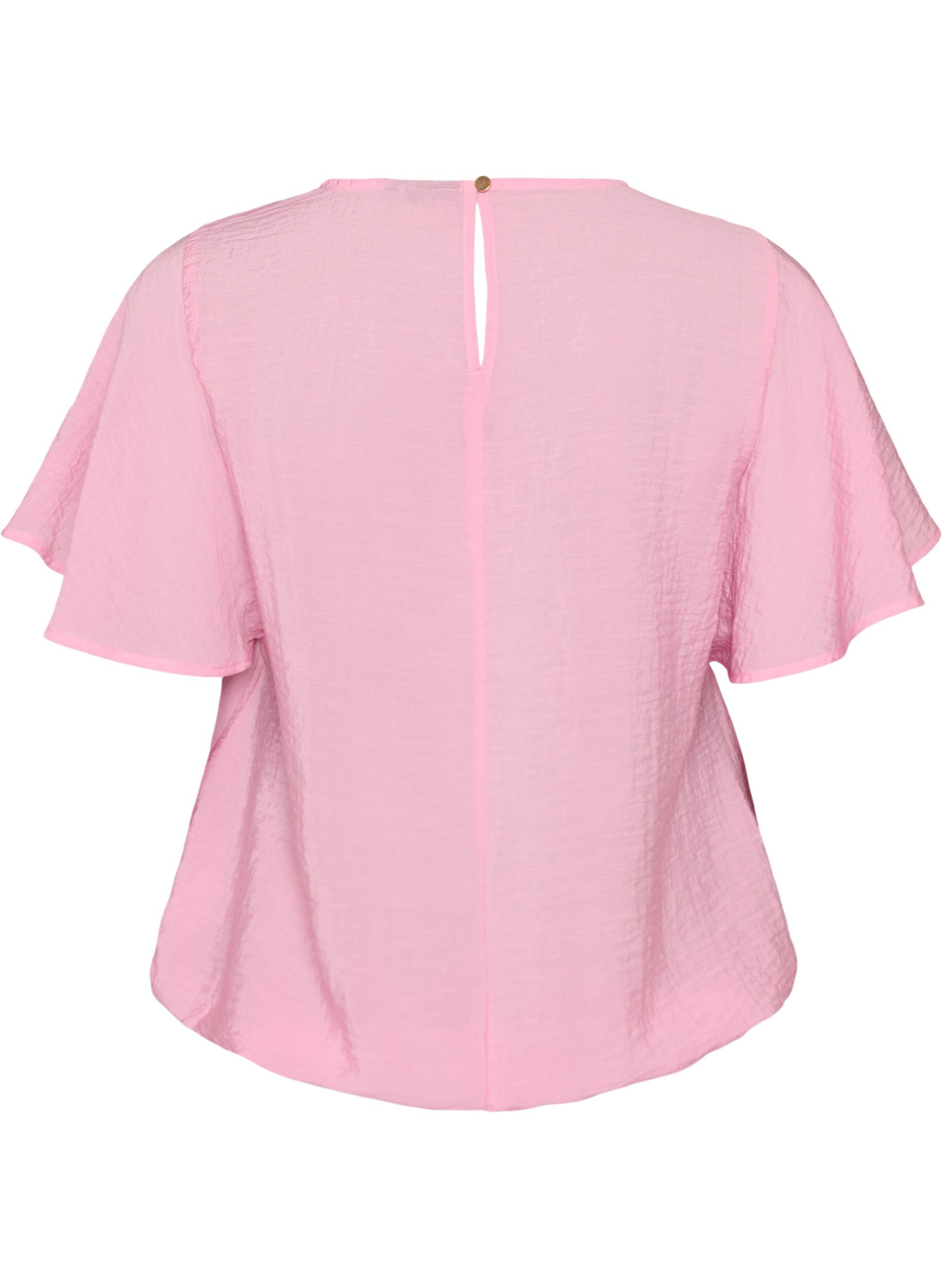 ZizziBluse med ballongform og flaggermus ermer, Rosa, Packshot image number 1