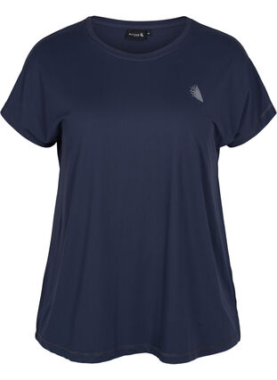 Ensfarget t-skjorte til trening, Graphite, Packshot image number 0
