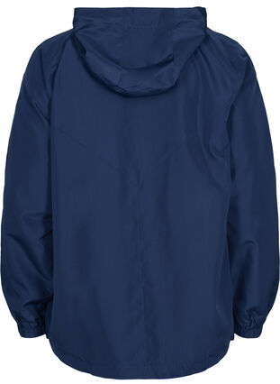 Justerbar kort jakke med hette, Navy Blazer, Packshot image number 1