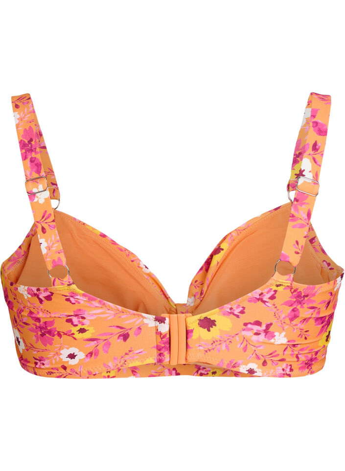 Bikinioverdel med b&oslash;yle og m&oslash;nster, Orange, Packshot image number 1