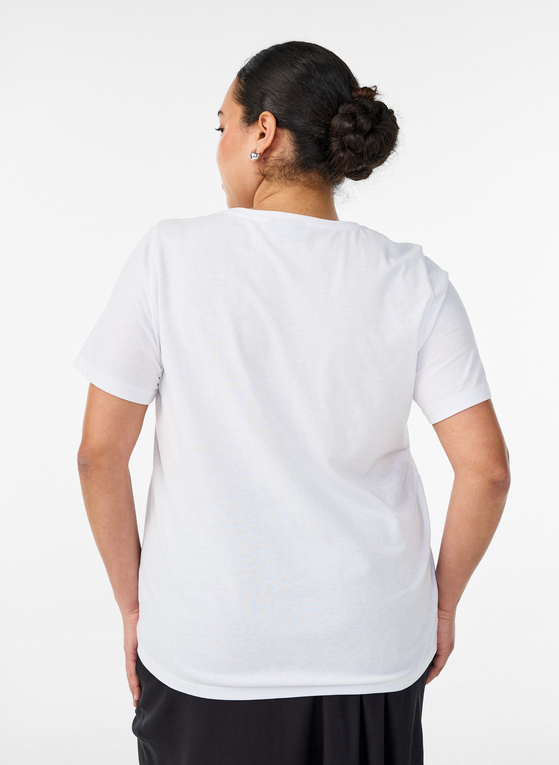 ZizziT-skjorte med trykk, Hvit, Model image number 2