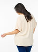 L&oslash;s bluse med korte ermer, Beige, Model image number 2