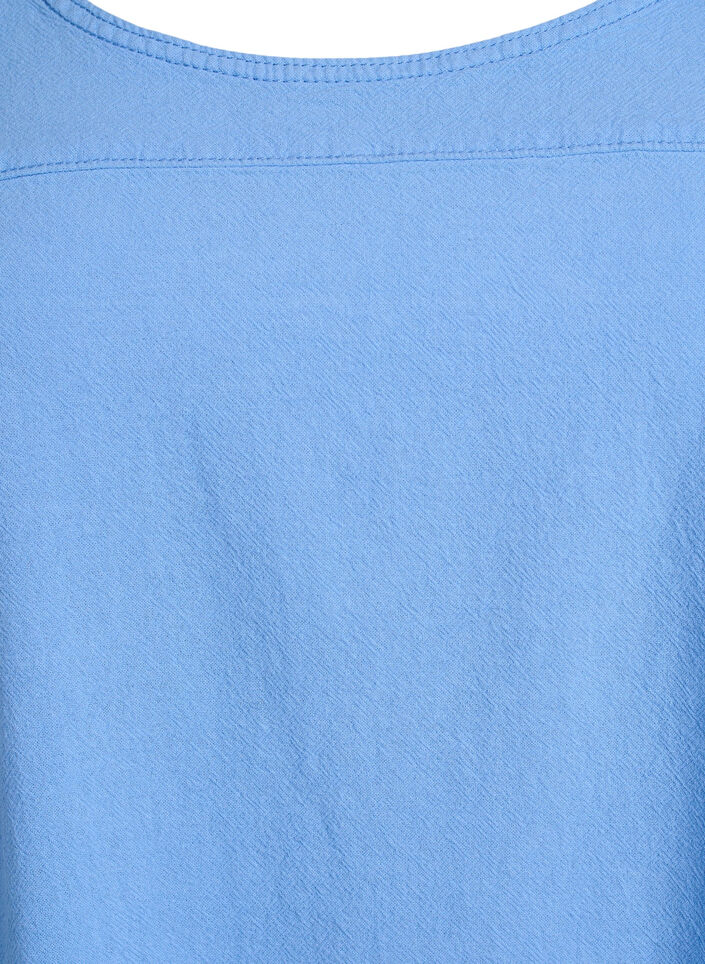 Kortermet bomullskjole, Bl&aring;, Packshot image number 2