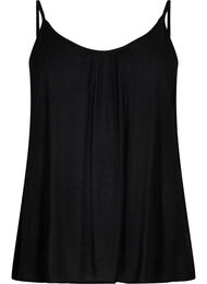 Topp i viskose med stropper, Black