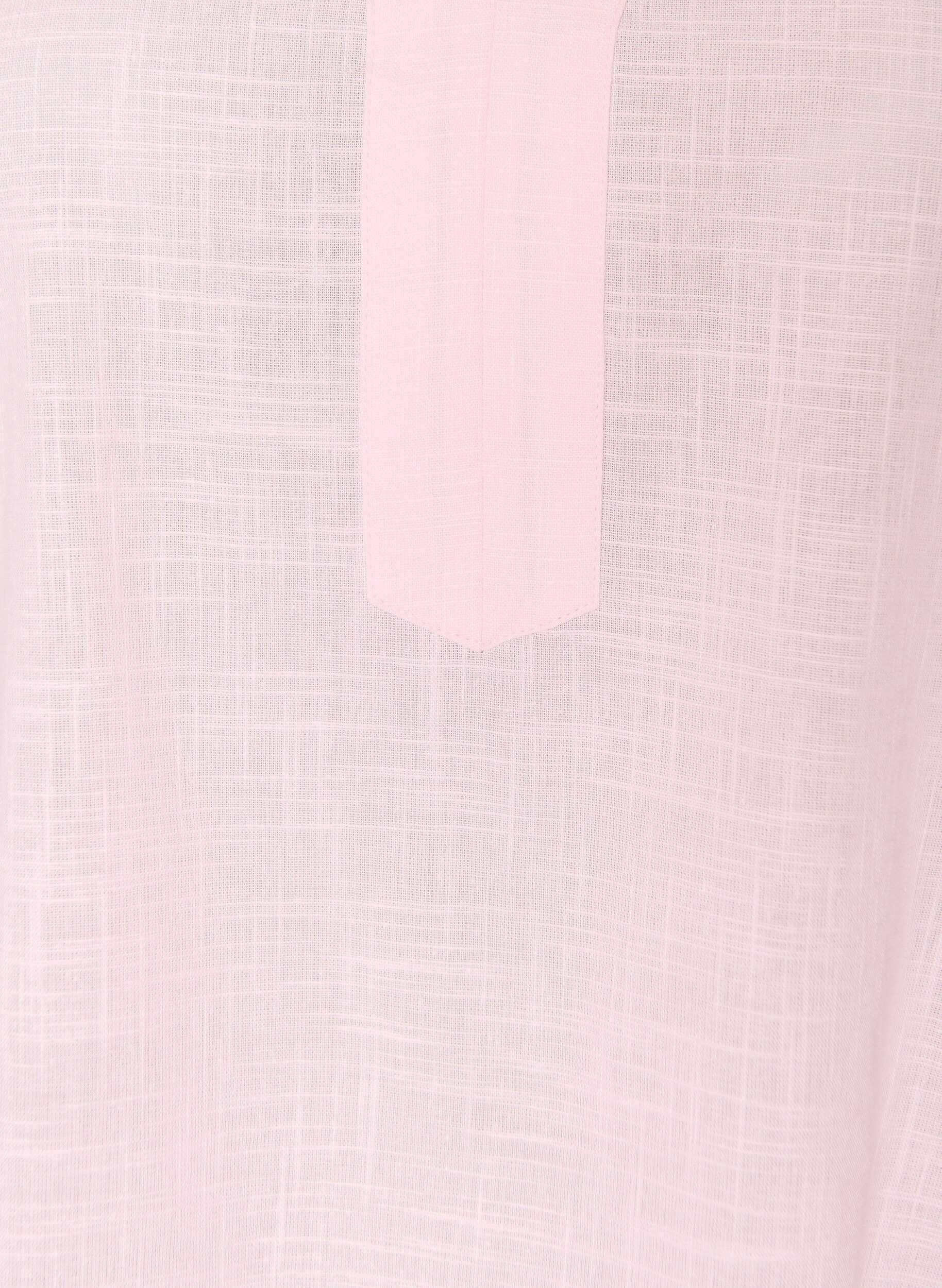 ZizziBomullstunika med V-hals, Rosa, Packshot image number 2