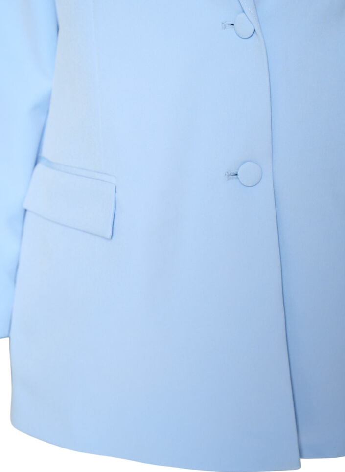 Klassisk blazer med knappelukking, Bl&aring;, Packshot image number 2
