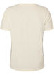 Bomulls T-skjorte med trykk, Vanilje, Packshot image number 1