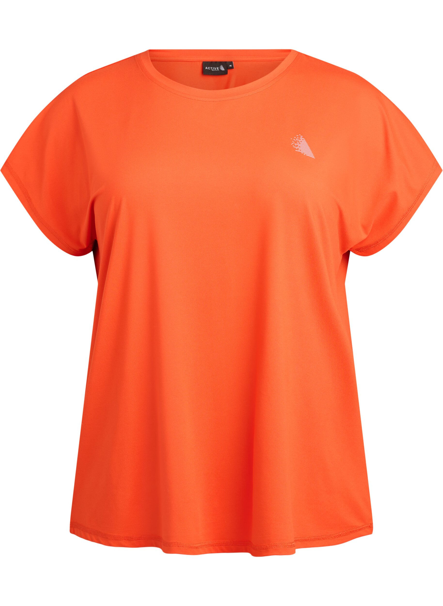 ZizziEnsfarget trenings-T-skjorte, Orange, Packshot image number 0