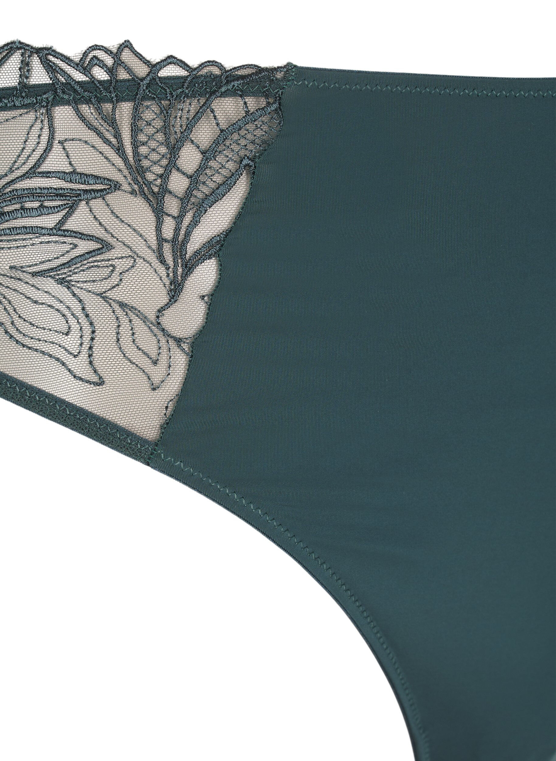 Zizzi Mikrofiberstring med blonde, Gr&oslash;nn, Packshot image number 2