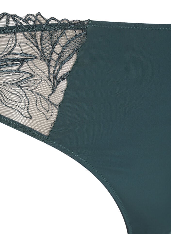 Mikrofiberstring med blonde, Grønn, Packshot image number 2