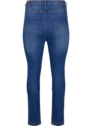 Bea jeans med ekstra høyt liv og super slim fit, Blue denim, Packshot image number 1
