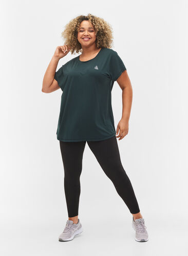 Ensfarget t-skjorte til trening, Scarab, Model image number 2