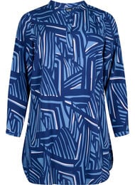 FLASH - Prikkete tunika med lange ermer, Medieval Blue AOP