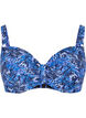 Bikinioverdel med b&oslash;yle og m&oslash;nster, Bl&aring;, Packshot image number 0
