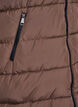 Lang vest med hette og lommer, Brun, Packshot image number 3