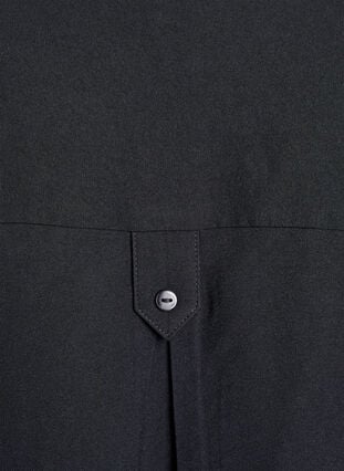 Zizzi Skjortebluse med knappedetalj bak, Svart, Packshot image number 4