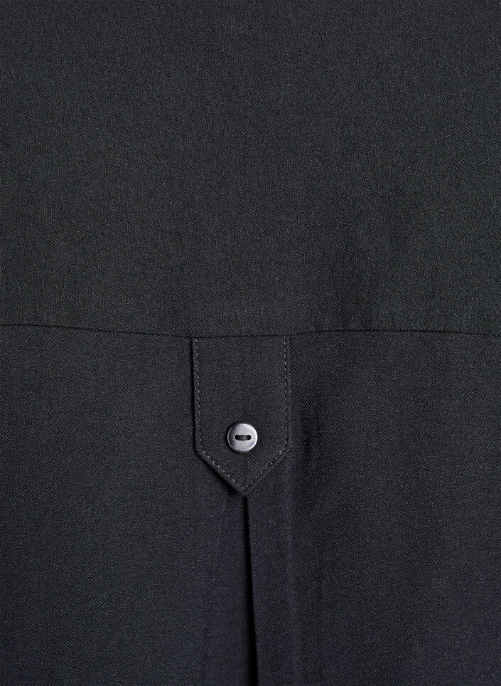 Skjortebluse med knappedetalj bak, Svart, Packshot image number 4