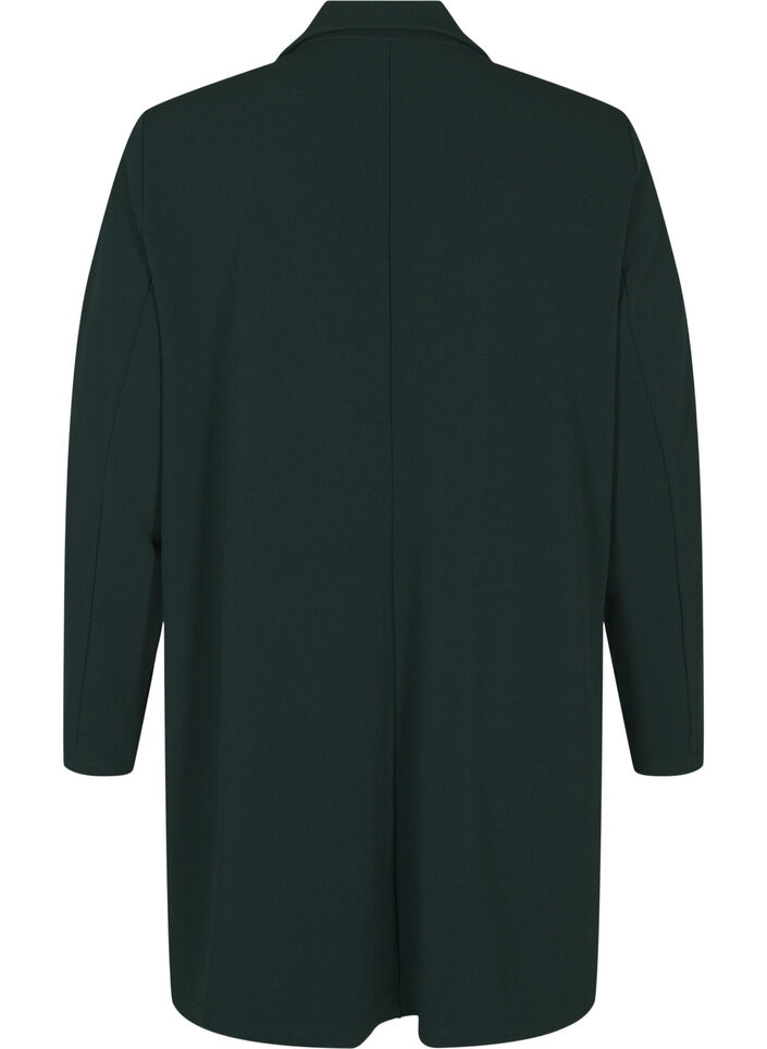 Lang blazer med lommer, Gr&oslash;nn, Packshot image number 1