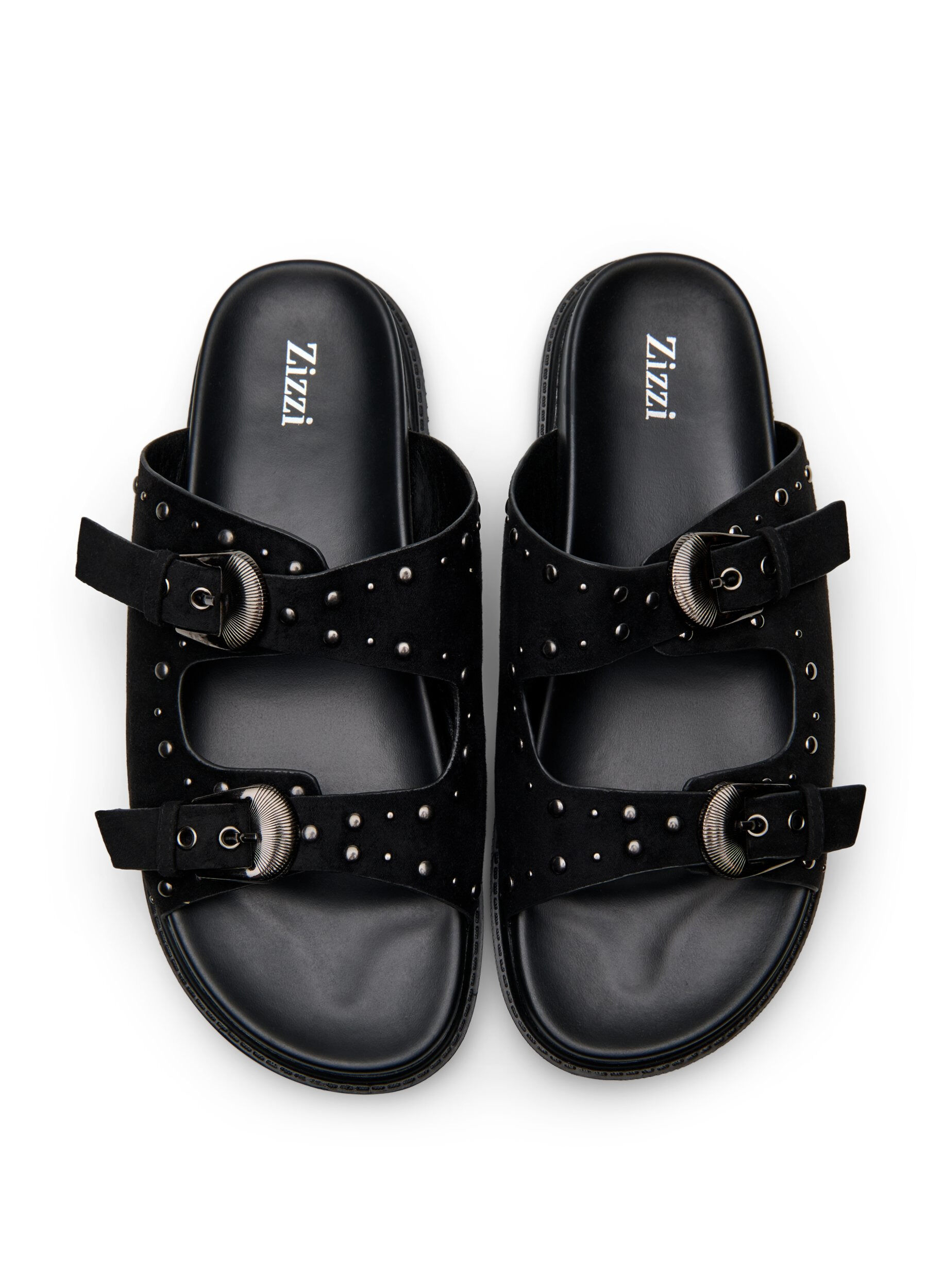 Zizzi Sandal med nagler, Svart, Packshot image number 2