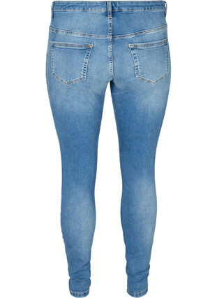 Ekstra slim Nille jeans med høyt liv, Light blue denim, Packshot image number 1