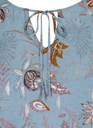 Langermet kjole med blomstermønster, Light Blue AOP, Packshot image number 2