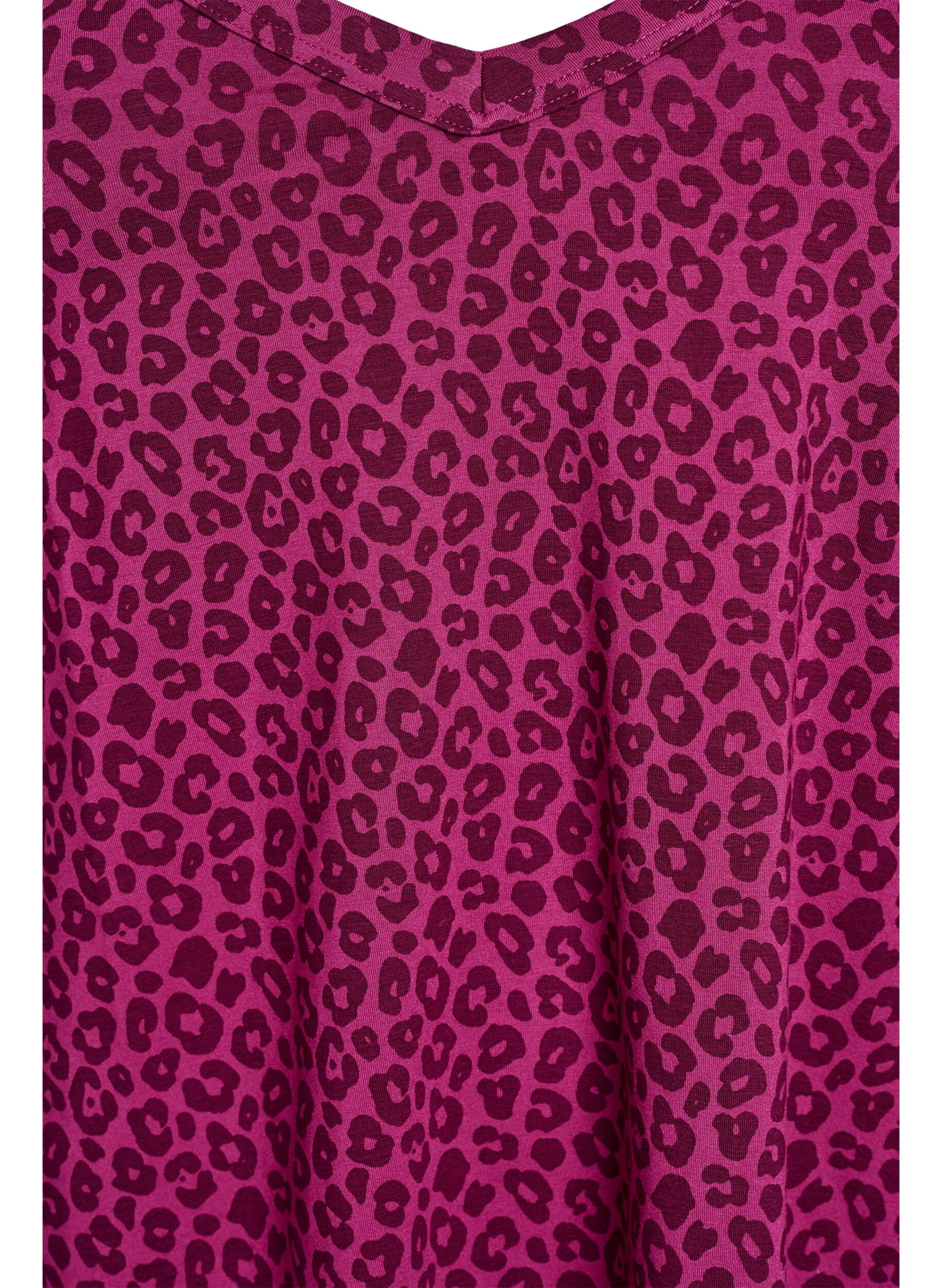 Zizzi Nattopp med stropper og V-hals, Rosa, Packshot image number 2