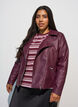 Imitert skinn bikerjakke, R&oslash;d, Model image number 0