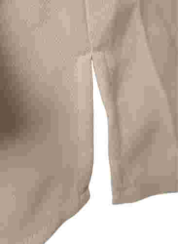 Langermet tunika med volangkrage, Warm Off-white, Packshot image number 3