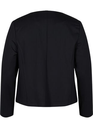 Zizzi Kort blazer uten lukking, Black, Packshot image number 1