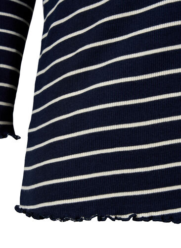 Stripete genser med rund hals, Night Sky Stripe, Packshot image number 3