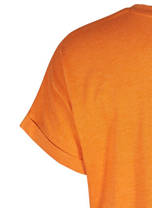T-skjorte i bomullsmiks, Autumn Maple Mel., Packshot image number 3