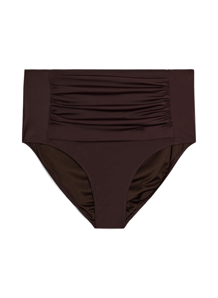Bikinitruse med h&oslash;y midje, Brun, Packshot image number 0