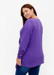 Langermet bluse i viskose med wrap look, Prism Violet, Model image number 1