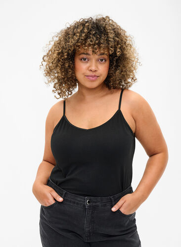 Basistopp i bomull, Black, Model image number 0