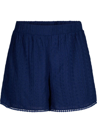 Shorts med strukturmønster, Medieval Blue, Packshot image number 0